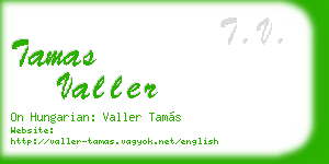 tamas valler business card